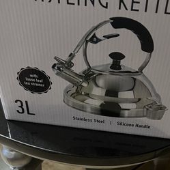 Stainless Steel Whistling  Kettle / Two Filters 