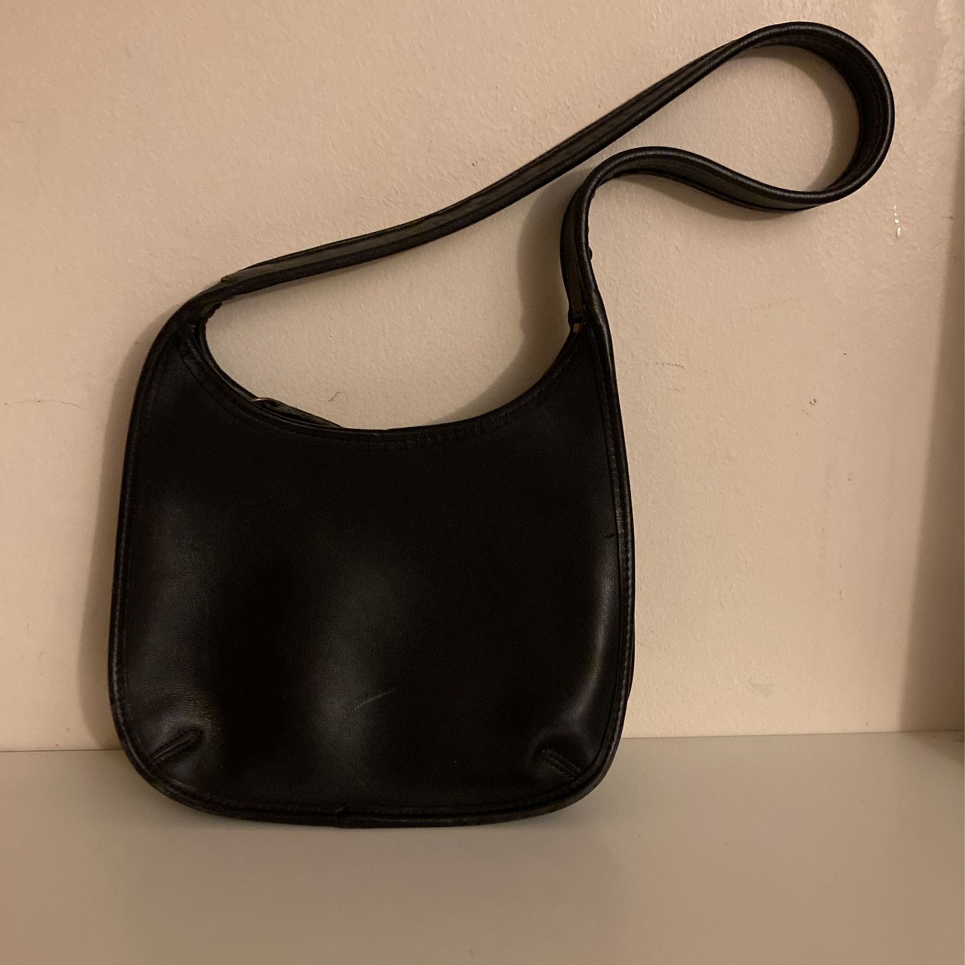 Old Coach 9020 Ergo Mini Black Leather Zip Hobo Shoulder bag Vintage