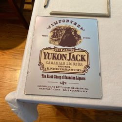 Vintage Yukon Jack Canadian Whiskey Liquor Black Sheep Bar Sign Rare 24x19