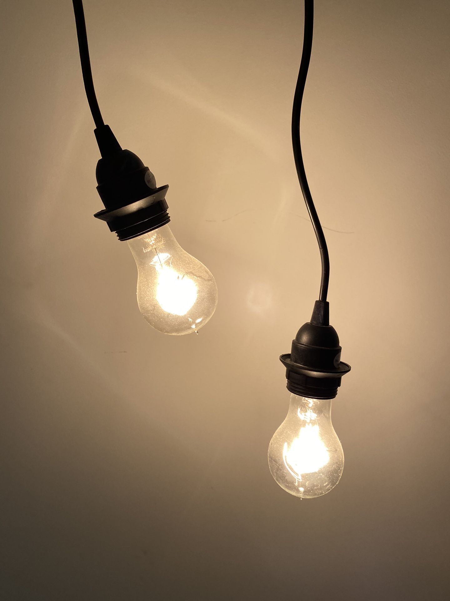 Light cords and vintage bulbs