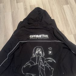 Primitive x Naruto Men Jacket X-large Black Windbreaker Itachi Anime