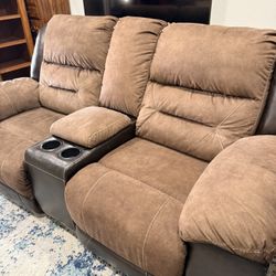 Recline Sofa Brown 