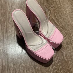 Pink Platform Heels 7.5