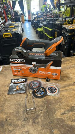 RIDGID 18V SubCompact Brushless Cordless 3 in. Multi-Material Saw (Tool Only) with (3) Cutting Wheels