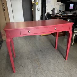 Wood Red Table Desk Vanity 