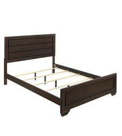 Coaster Kauffman Queen Panel Bed – Dark Cocoa (Like New) + FREE Queen Mattress