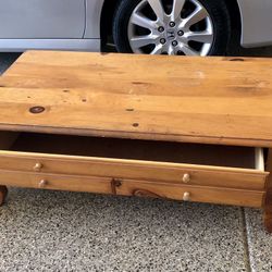 Solid Wood TV Stand With Storage