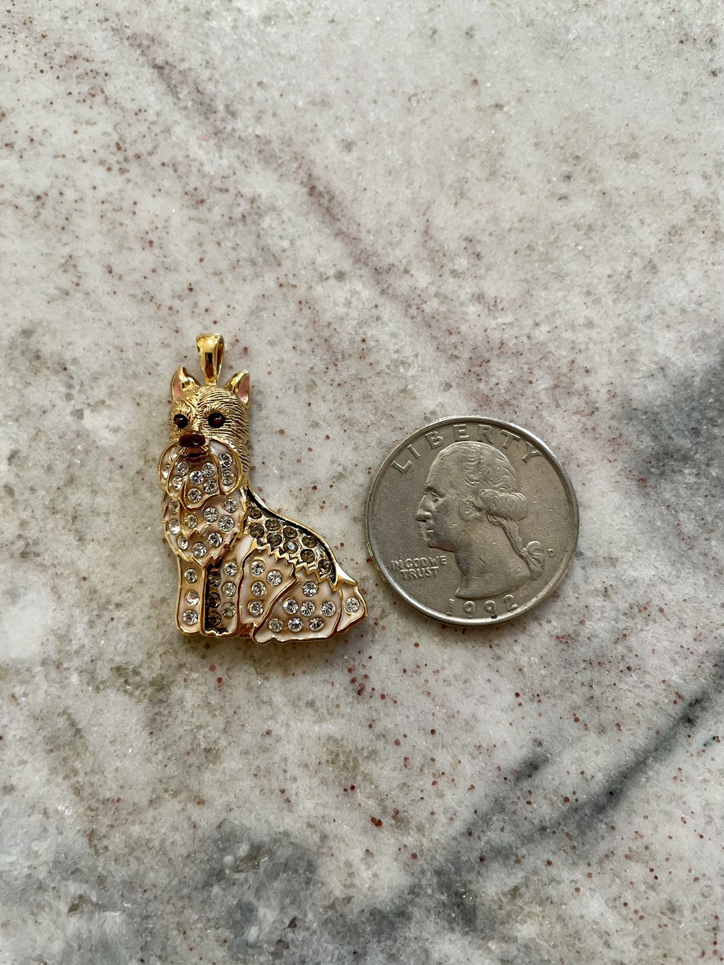 Vintage 925 Sterling Silver Dog Pendant Signed BGE