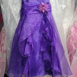 Vestido De Niña,  Morado Nazareno