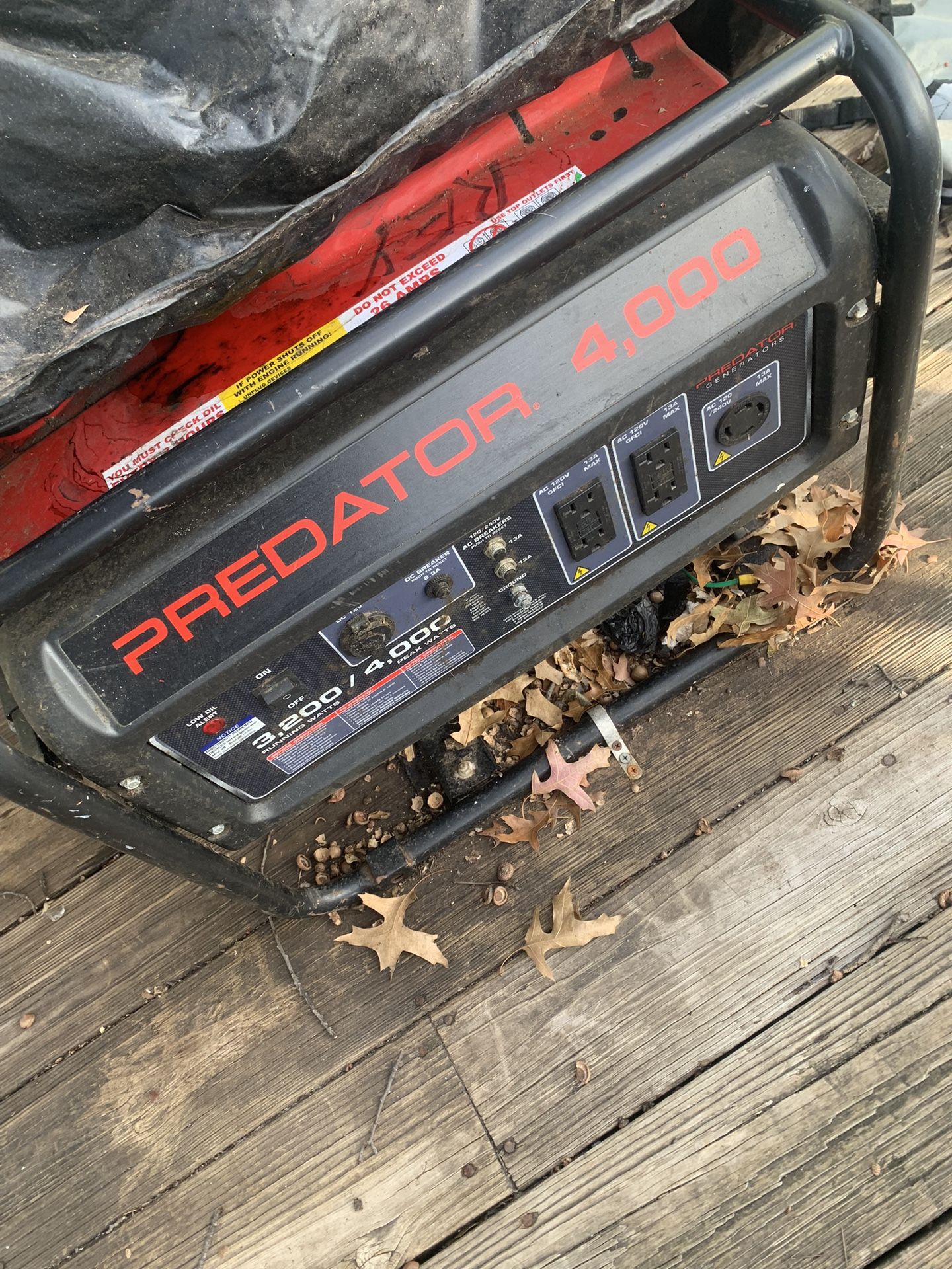 Predator 4,000 Watts Starts Right Up In Excellent Condition $350