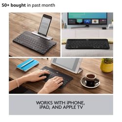Logitech keyboard New - Ultra-portable wireless keyboard for all iOS devices including iPad, iPhone, Apple TV