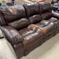 Brown Electric Sofa And Loveseat 