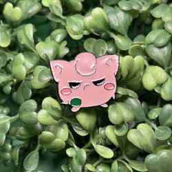 Kawaii Angry Jigglypuff Enamel Pin – Cute Pokemon Collectible