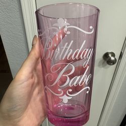 Glass Birthday Cup