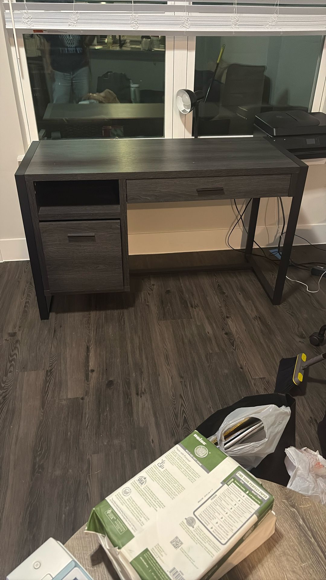 Gray Wooden Desk