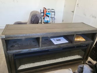 TV Stand with Electric Fireplace Insert