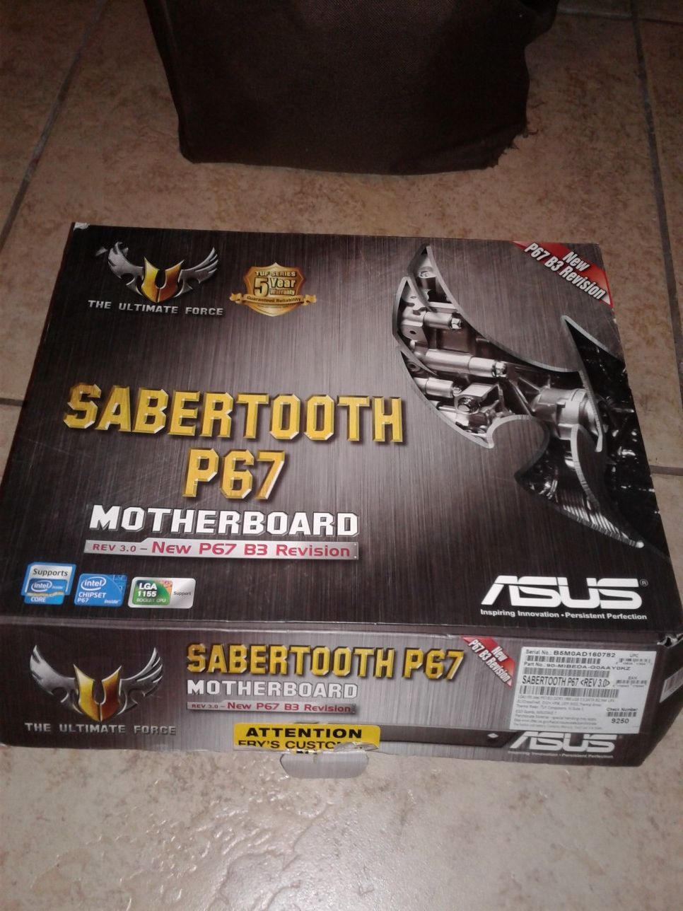 Sabertooth p67 motherboard