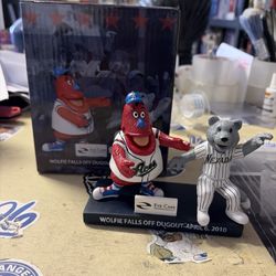 Wolfie Falls Off Dugout Bobblehead