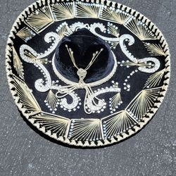 Mexican Sombrero Pigalle Hat Mariachi Black/White & Brown/White  23" Mexico