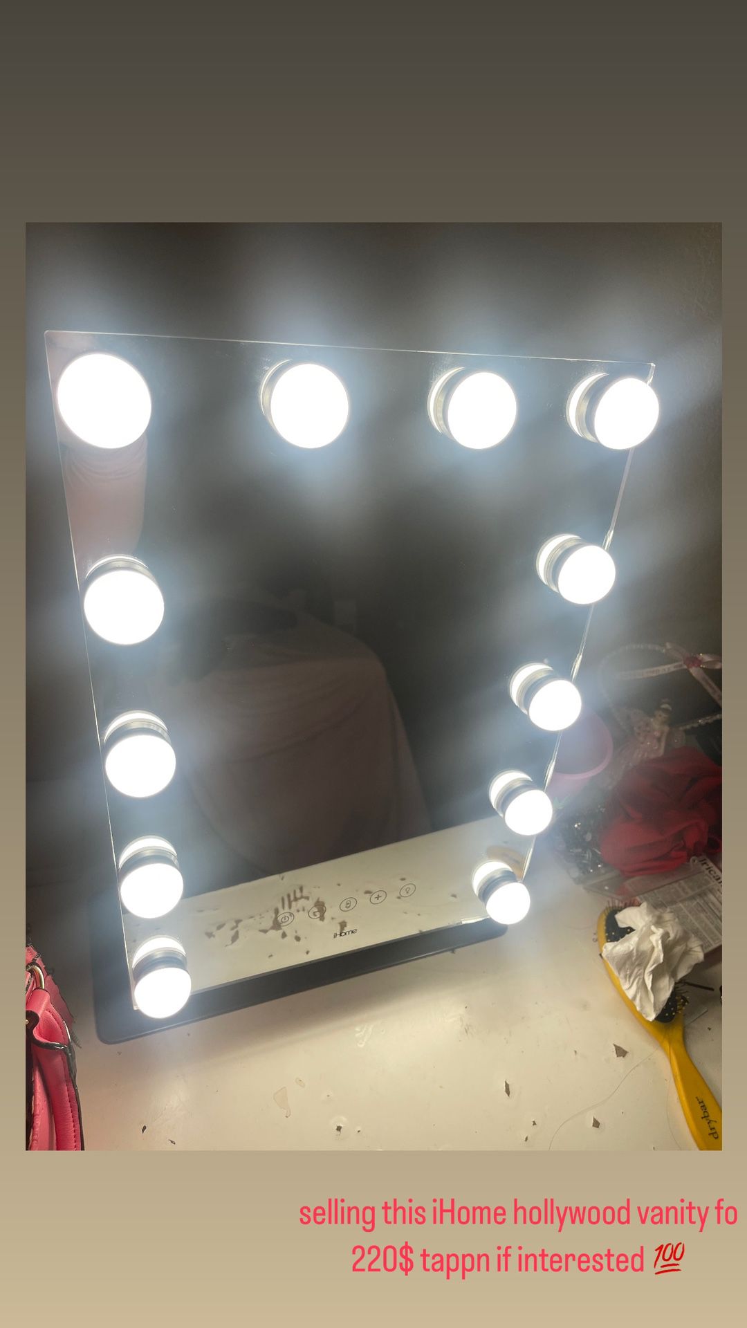 iHome hollywood pro vanity mirror