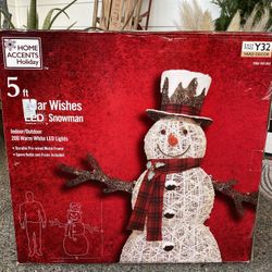 5ft Pre-lit Snowman Christmas lawn Decor