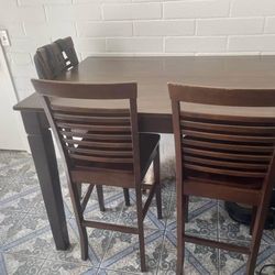 Wooden dining table