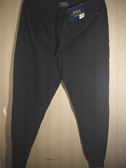 Polo Ralph Lauren Black Jogger Sweatpants with Red Pony