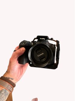 Low shutter count Canon R6ii Mirrorless Camera with 50mm RF & SmallRig Cage