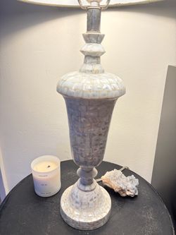Pottery Barn Mother of Pearl Coastal/Glam Table Lamp SHADE NOT INCLUDED