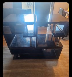 Three piece black living room set