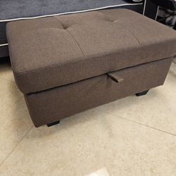 New Brown Storage Ottoman 