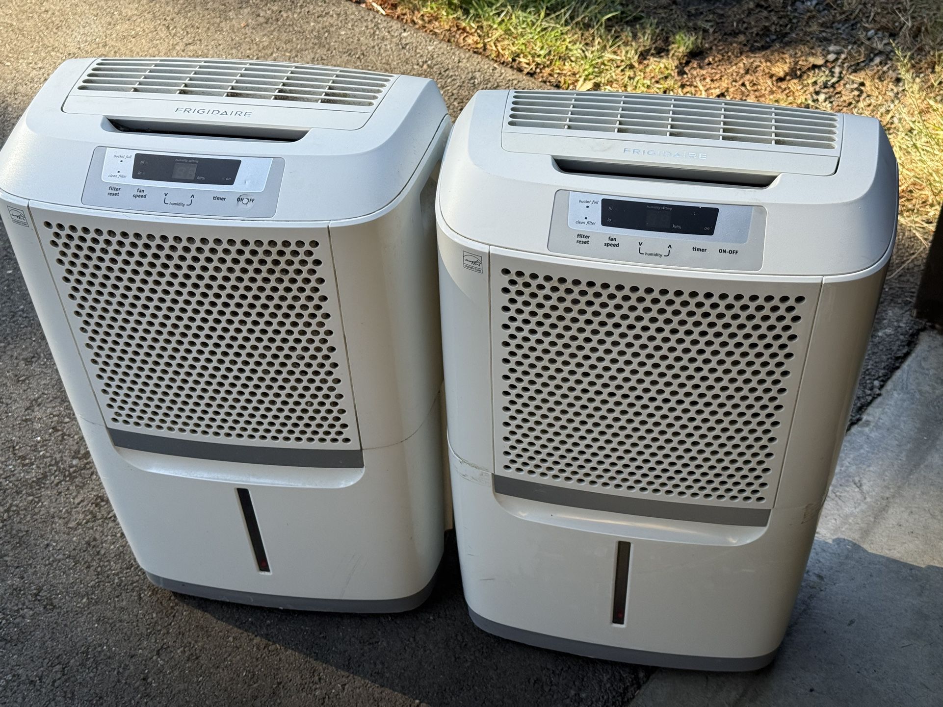 Two Frigidaire Dehumidifiers