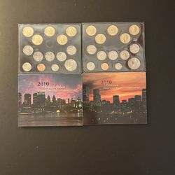 Coins – Uncirculated 2010 Mint Set in Original Mint Packaging – 14 Philadelphia Coins and 14 Denver Coins - Total 28 Coins