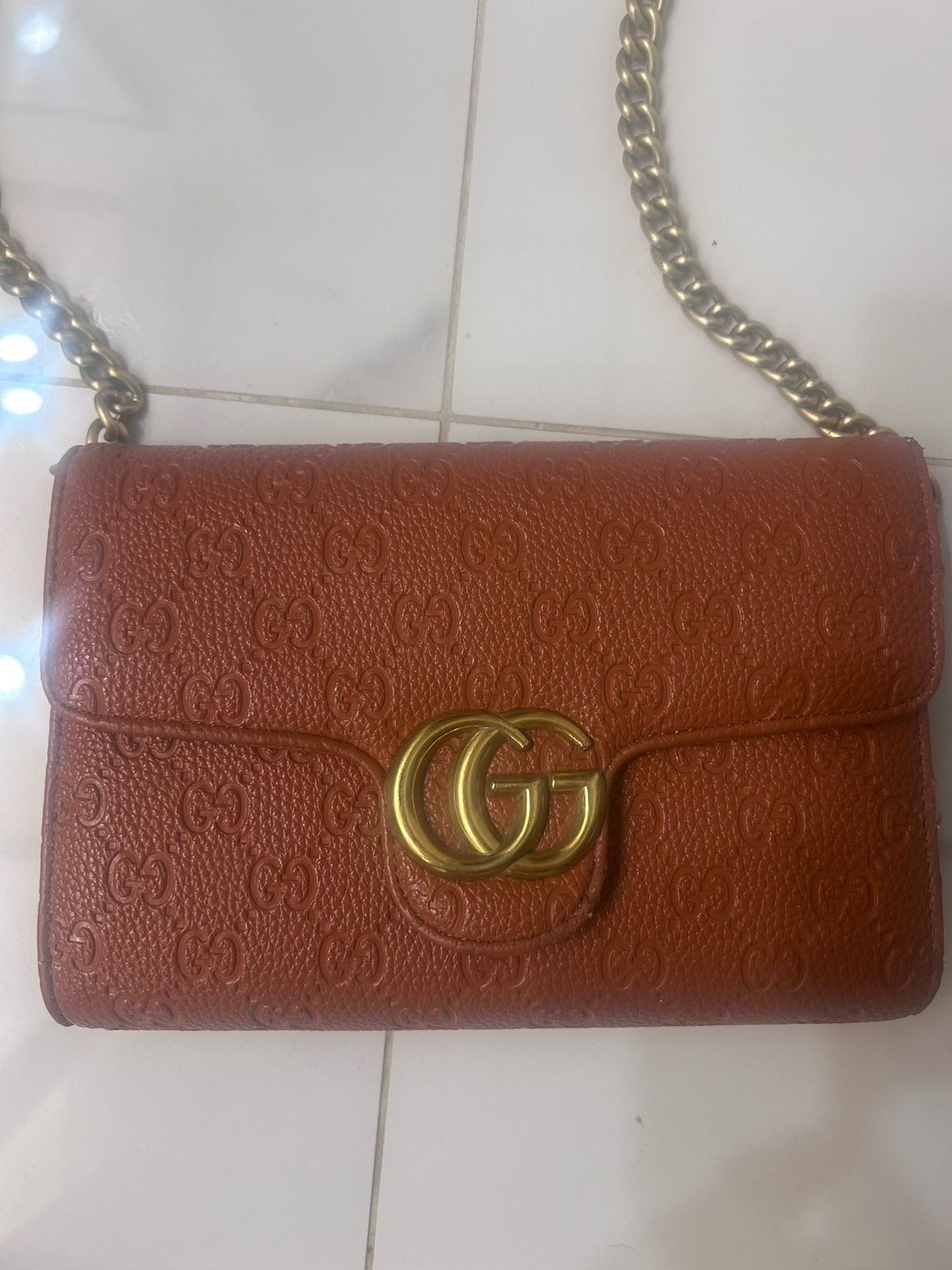 GG Logo Style Brand Vegan Leather Crossbody