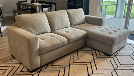 Couch with storage and sleeper pull out