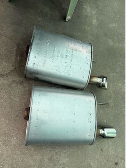 OEM Ford Mustang ecoboost exhaust mufflers with tips