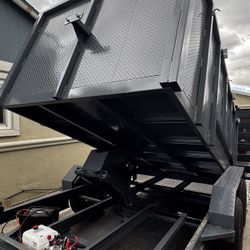 New 8x4x12 Scissor Lift Hydraulic Dump Trailer with Tarp 💎