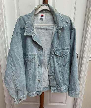 Vintage Adult Size Large Pepsi Soda Jean Jacket just $25 xox