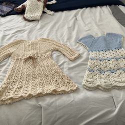 Two fantastic handmade crochet toddler dresses size 2T $35 each