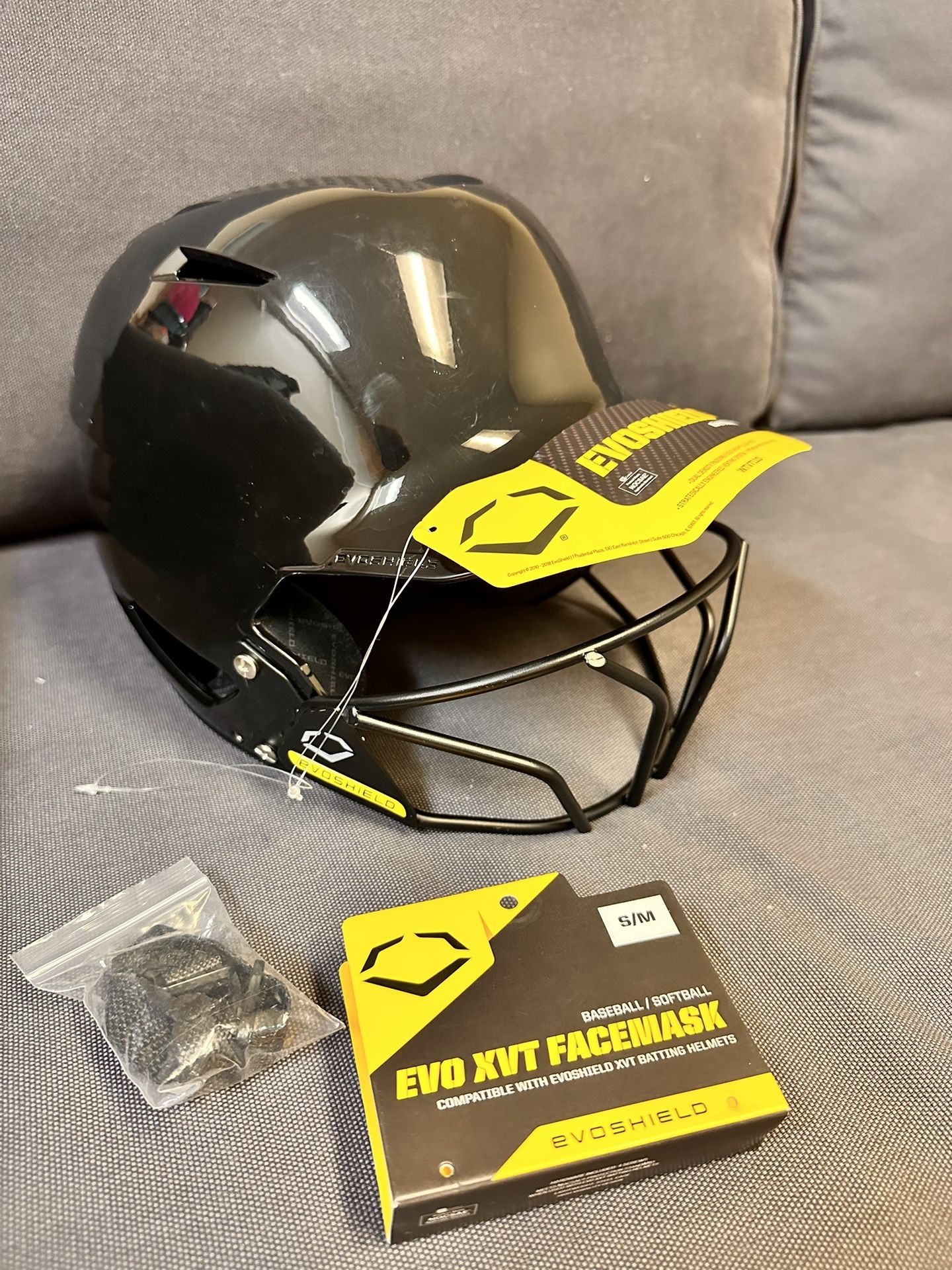 Evoshield Baseball Batting Kid Youth Child Helmet W/ Cage Size 7-7.5