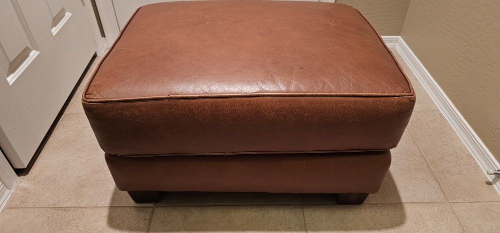 Leather Ottoman