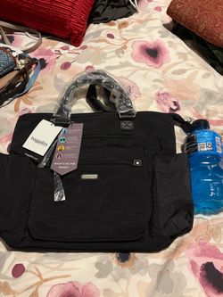 Baggallini Black Nylon Tote Bag New with Tags