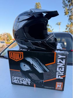 Adult Frenzy Off Road Helmet, Black/Grey, medium