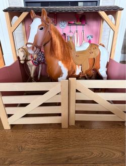 Our Generation Horse Barn Set + 2 Horses MOVE OUT SALE