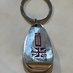 Silver Tone London Key Ring & Fob Bottle Opener