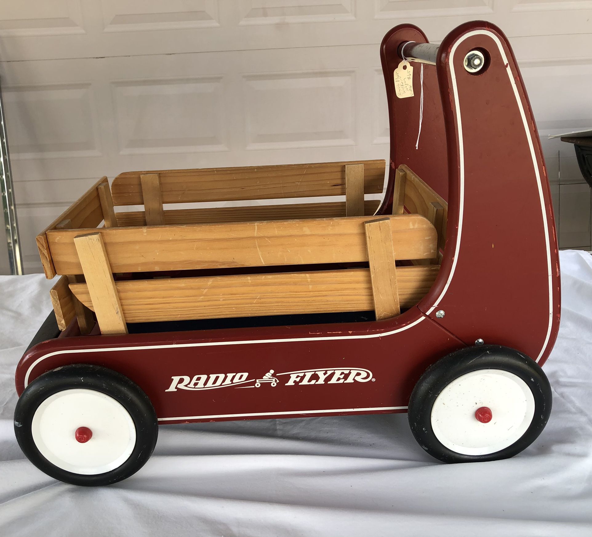 Radio Flyer Classic Walker Wagon Sit To Stand Toddler Toy Wood Walker