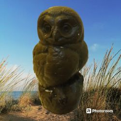 Statue Owl Bronze Mid Century 
