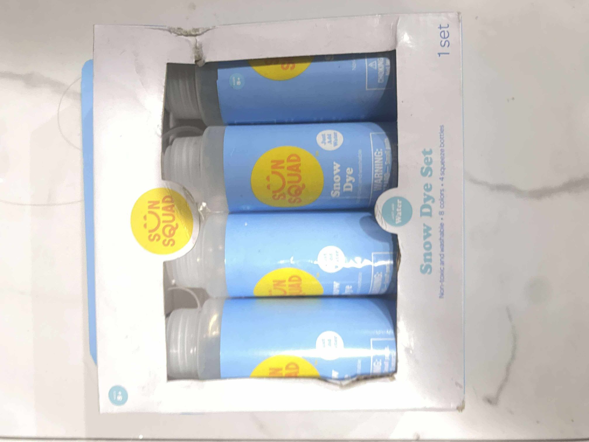 Sun Squad Snow Dye Kit 8 Colors 4 Bottles Snowflake