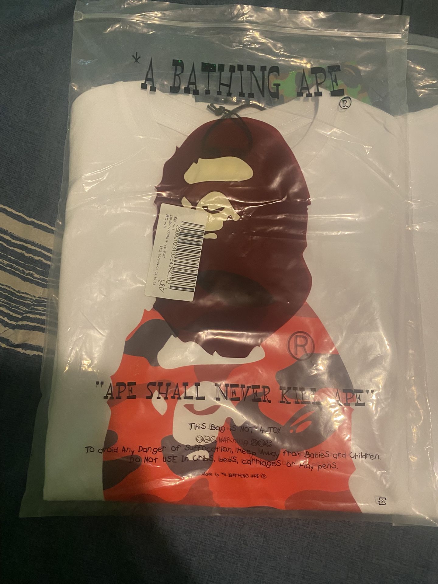 White Red Camo Bape Tee Shirt