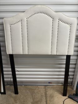 White Studded Headboard